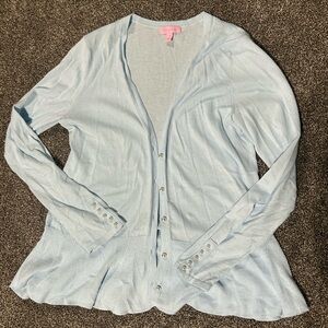 Lilly Pulitzer Sky Blue Button-Down Cardigan